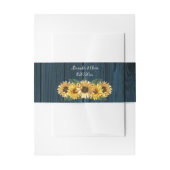 Rustige Blauwe Zonnebloem Uitnodigingen Wikkel (Voorkant Voorbeeld)