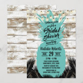 Rustige Blauwgroen anananasappelhout Vrijgezellenf Kaart (Voorkant / Achterkant)