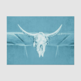 Rustige Blauwgroen Blauwe Meisjes Westerne Bull Ko Tissuepapier