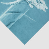 Rustige Blauwgroen Blauwe Meisjes Westerne Bull Ko Tissuepapier (Detail)