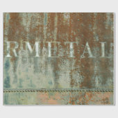 Rustige Blauwgroen  bruine  textuurtrein Typografi Cadeaupapier (Vlak)