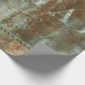 Rustige Blauwgroen  bruine  textuurtrein Typografi Cadeaupapier (Hoek)