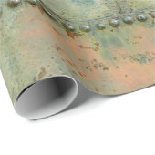 Rustige Blauwgroen  bruine  textuurtrein Typografi Cadeaupapier (Rol Hoek)