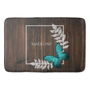 Rustige Blauwgroen Butterfly - Speciaal bath Mat