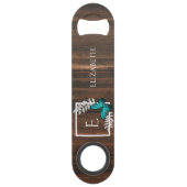 Rustige Blauwgroen Butterfly-toets - Aangepaste ba Speed Flessenopener (Voorkant)