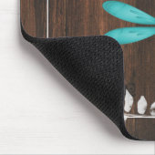 Rustige Blauwgroen Dragonfly - Aangepaste Muismat (Hoek)