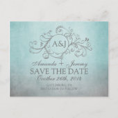 Rustige Blauwgroen en grijze Bohemen sparen de dat Aankondigingskaart (Voorkant)