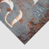 Rustige  Blauwgroen getallen van de treinstel Tissuepapier (Detail)