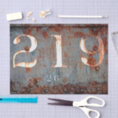 Rustige  Blauwgroen getallen van de treinstel Tissuepapier (Craft)