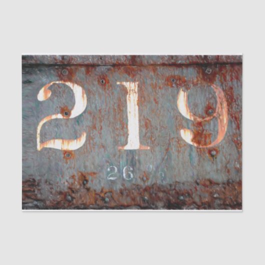 Rustige  Blauwgroen getallen van de treinstel Tissuepapier (Voorkant)