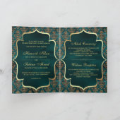 Rustige Blauwgroen gouden Damascus-moslimbruiloft (Binnen)