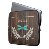 Rustige Blauwgroen liftlaptop met speciale laptop Laptop Sleeve (Voorkant Links)