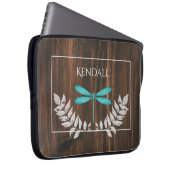 Rustige Blauwgroen liftlaptop met speciale laptop Sleeve (Voorkant Rechts)