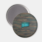 Rustige Blauwgroen verbindingsvorm Magneet (Voorkant / Achterkant)