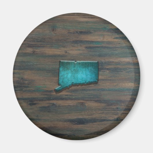 Rustige Blauwgroen verbindingsvorm Magneet (Voorkant)