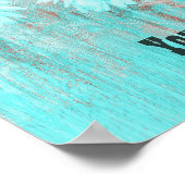 Rustige Blauwgroen Westerne bull Sull Sunflower op Poster (Hoek)