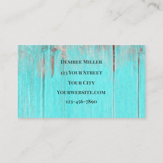 Rustige Blauwgroen Westerne bull Sull Sunflower op Visitekaartje (Achterkant)