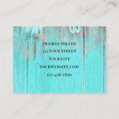 Rustige Blauwgroen Westerne bull Sull Sunflower op Visitekaartje (Achterkant)