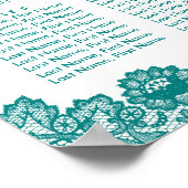 Rustige Blauwgroen zonnebloempitje 8 Poster (Hoek)