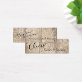 Rustige Bleek bruin hout met lichte Drinken 3 Mini Visitekaartjes (Bureau)