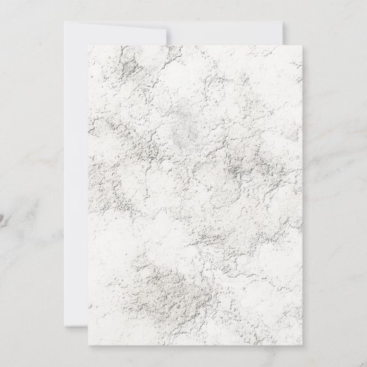 Rustige Bleke Grijze Stone Birthday Party Kaart (Achterkant)