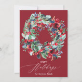 Rustige, bloedige kerst met geborgunde kerstmis feestdagenkaart (Voorkant)