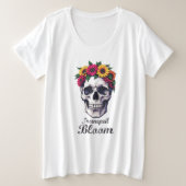 rustige bloei grote maat t-shirt (Design voorkant)