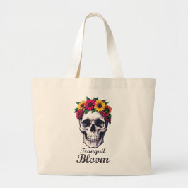 rustige bloei grote tote bag