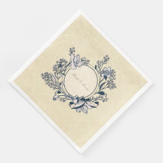 Rustige  Bloem Blossom Wedding Servet (Hoek)