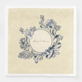 Rustige  Bloem Blossom Wedding Servet (Voorkant)