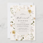 rustige bloem lijst repetitie diner kaart (Voorkant)