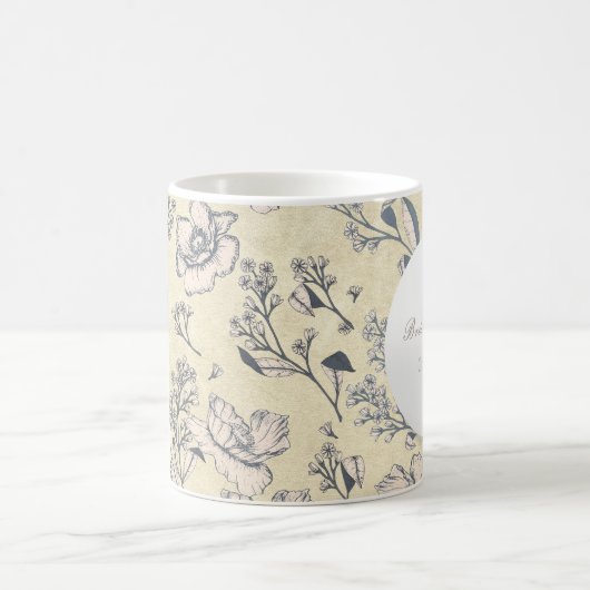 Rustige  Bloembloemen bruiloft Koffiemok (Center)