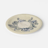 Rustige Bloembloemen bruiloft Papieren Bordje (Gekanteld)