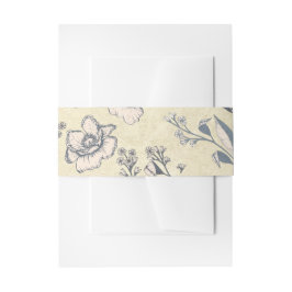 Rustige  Bloembloemen bruiloft Uitnodigingen Wikkel