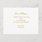 Rustige bloemen, ben je mijn Bridesmaid? Uitnodiging Briefkaart (Achterkant)