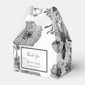 Rustige  bloemen bruiloft bedankdoosjes (Voorkant Zijde)