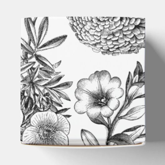 Rustige  bloemen bruiloft bedankdoosjes (Bovenkant)