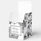 Rustige bloemen bruiloft bedankdoosjes (Geopend)