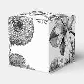 Rustige bloemen bruiloft bedankdoosjes (Achterkant)