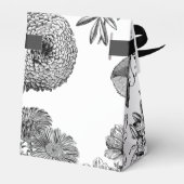 Rustige  bloemen bruiloft bedankdoosjes (Achterkant)