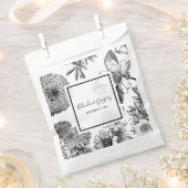 Rustige  bloemen bruiloft bedankzakje (Geknipt)