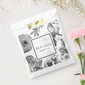 Rustige  bloemen bruiloft bedankzakje (Gezegeld)