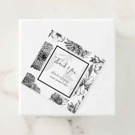 Rustige  bloemen bruiloft Gift Bedankjes Labels (In situ)