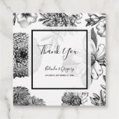 Rustige  bloemen bruiloft Gift Bedankjes Labels (Voorkant)