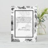 Rustige  bloemen bruiloft Hartelijk dank Bedankkaart (Staand voorkant)