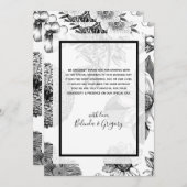 Rustige  bloemen bruiloft Hartelijk dank Bedankkaart (Voorkant / Achterkant)