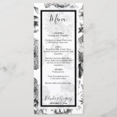 Rustige  bloemen bruiloft menu (Voorkant)