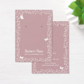 Rustige bloemen & Butterfly Dusty Pink Visitekaartje (Bureau)