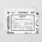 Rustige bloemen die RSVP-Kaarten binden RSVP Kaartje (Voorkant)