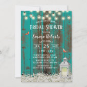 Rustige bloemen en Blauwgroen Vrijgezellenfeest va Kaart (Voorkant)